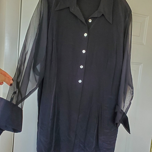 Piacere Chiffon Top Made USA size 26 - Picture 1 of 10